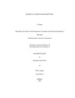 Bilingual intervention protocol