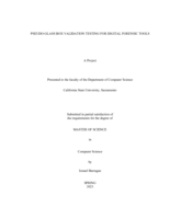 Pseudo-glass box validation testing for digital forensic tools