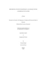 Implementing the MTSS Framework in a secondary setting a handbook for teachers