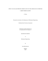 Effect of XZ plane printing orientation on the strength of 3D printed carbon fiber filament