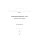Gambling with health: A county-level analysis of tribal gaming and COVID-19