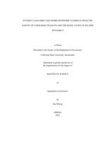 Student loan debt and homeownership: Evidence from the survey of consumer finances and the panel study of income dynamics
