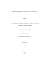 Wind farm optimization for the city of San Francisco