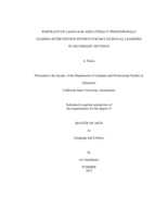 Portraits of language and literacy professionals leading intervention efforts for multilingual learners in secondary settings