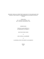 Shearing the black sheep they made me out to be: Breaking the chains of the school-to-prison pipeline with mental health justice