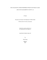 Post-traumatic stress disorder (PTSD) in Southeast Asian adults in Sacramento County, CA