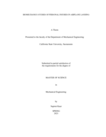 Biomechanics studies of personal injuries in airplane landing