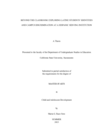 Beyond the classroom: Exploring Latine students' identities and campus discrimination at a Hispanic Serving Institution