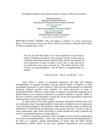 The Dipolar Relation of the Abstract and the Concrete in Physical Geometry