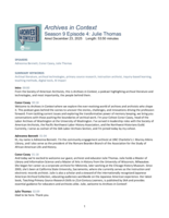 Archives in Context, Season 9 Episode 4: Julie Thomas