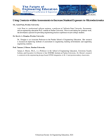 Using Contexts within Assessments to Increase Student Exposure to Microelectronics