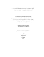 Functional rehabilitation for an elderly male following right total knee arthroplasty