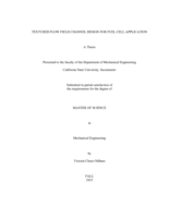 Textured flow field channel design for fuel cell application