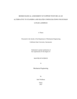 Biomechanical assessment of support posture as an alternative to standing and seated configurations for human lunar landings