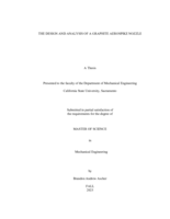 The design and analysis of a graphite aerospike nozzle