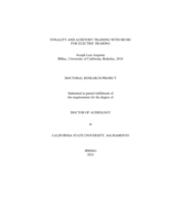 Tonality and auditory training with music for electric hearing