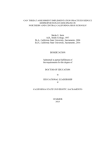 Can threat assessment implementation practices reduce disproportionate discipline in northern and central California high schools?