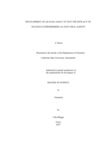 Development of an ELISA assay to test the efficacy of sulfoglycodendrimers as anti-viral agents