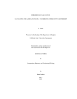 Embodied social justice:  Navigating the limitations of a university-community partnership