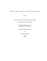 Obesity in African American Youth in Sacramento County