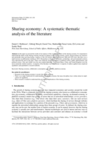 Sharing economy: A systematic thematic analysis of the literature