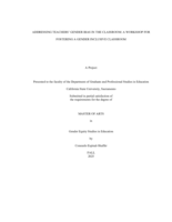 Addressing teachers' gender bias in the classroom: A workshop for fostering a gender inclusive classroom