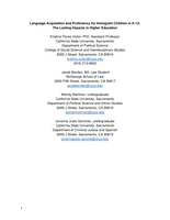 School-University Collaboration and the Immigrant Educational Experience: School-University-Community Collaboration and the Immigrant Educational Experience