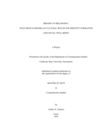 Binging to belonging: Television fandoms as cultural spaces for identity formation and social well-being