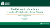 The Fellowship of the Grant: The Art of Collaborative Grant Writing