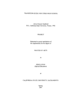 Transition guide for Ceres High School