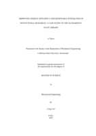 Improving energy efficiency and renewable integration in institutional buildings: A case study of the Sacramento State Library