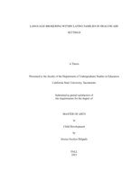 Language brokering within Latino families in healthcare settings