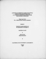 A review of community-based vocational curriculum & procedures for 12-14 year old individuals with severe challenging conditions