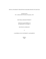 Dental hygienists’ perception on hearing protective devices