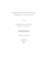 Examining interventions for chronic absenteeism in Sacramento County: A multicultural lens