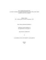 Do gamers hear better?: A study of speech-in-noise perception in multiplayer video gamers and non-gamers