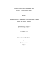 Parenting time, leisure engagement, and fathers' subjective well-being