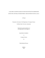 A machine learning-based system for postpartum depression detection and health monitoring using diverse societal data