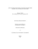 Language modalities for deaf and hard of hearing (DHH) children: What information is provided?