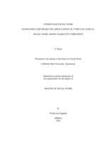 Stories and social work: Knowledge and projected applications of TTRPGs in clinical social work among narrative therapists