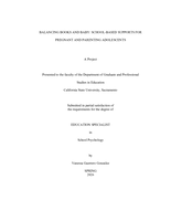 Balancing books and baby: School-based supports for pregnant and parenting adolescents