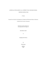 Artificial intelligence as a support tool for high school writing instruction