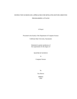 Instruction scheduling approaches for mitigating return-oriented programming attacks