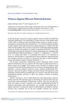 Violence Against Women Political Activists
