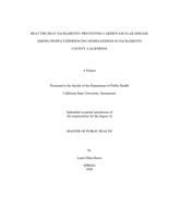 Beat the heat Sacramento: Preventing cardiovascular disease among people experiencing homelessness in Sacramento County, California